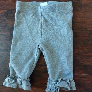 Janie & Jack gray legging pants with ruffle
